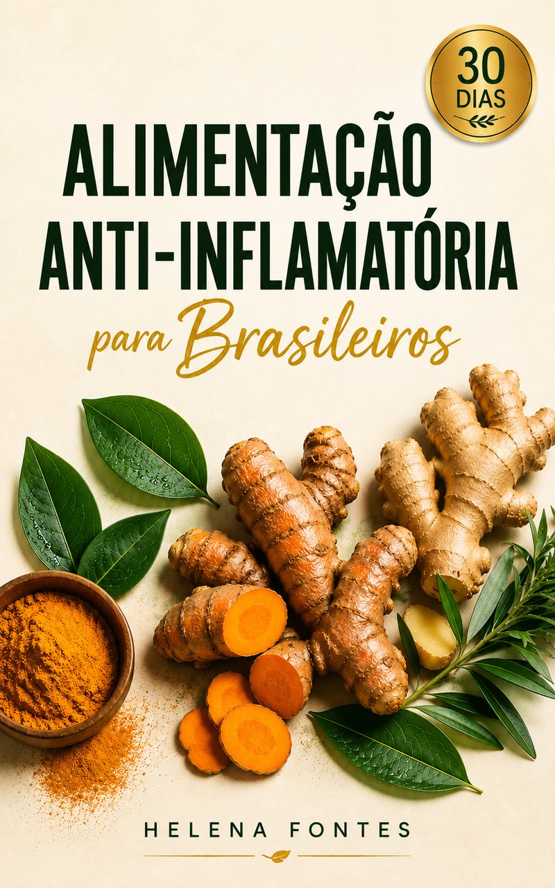 Capa do livro Alimentação Anti-Inflamatória para Brasileiros, de Helena Fontes